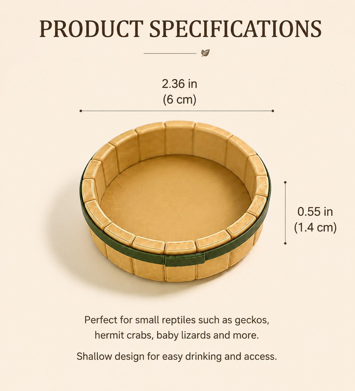Forest Water Bowl – Reptile Drinking Dish