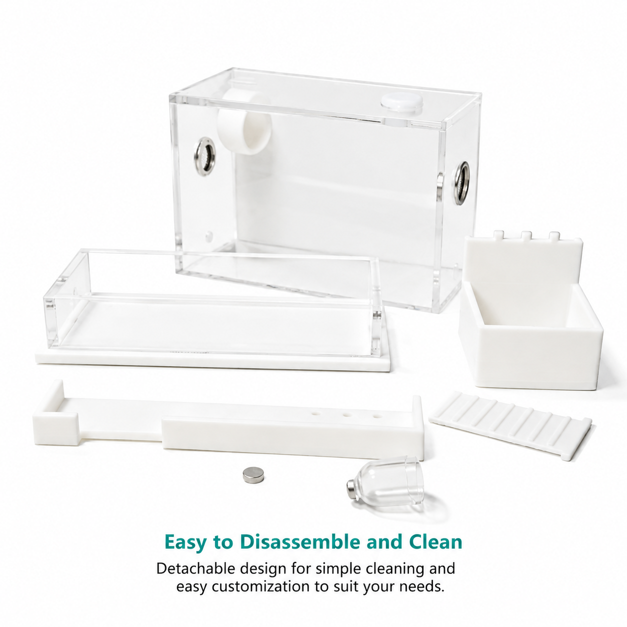 ModBox Mini Habitat – Modular Acrylic Enclosure for Small Pets & Invertebrates