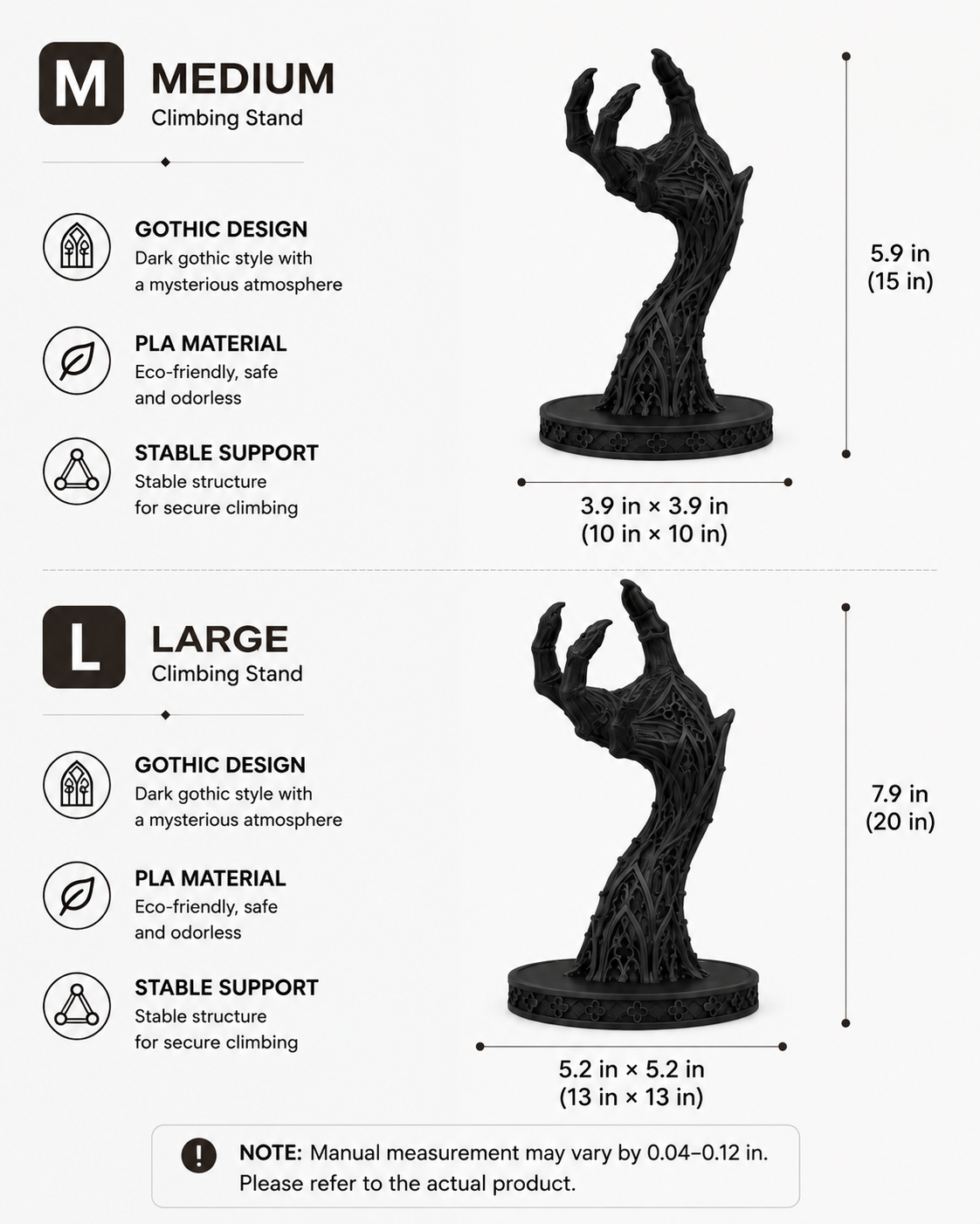 Gothic Demon Hand Climbing Stand