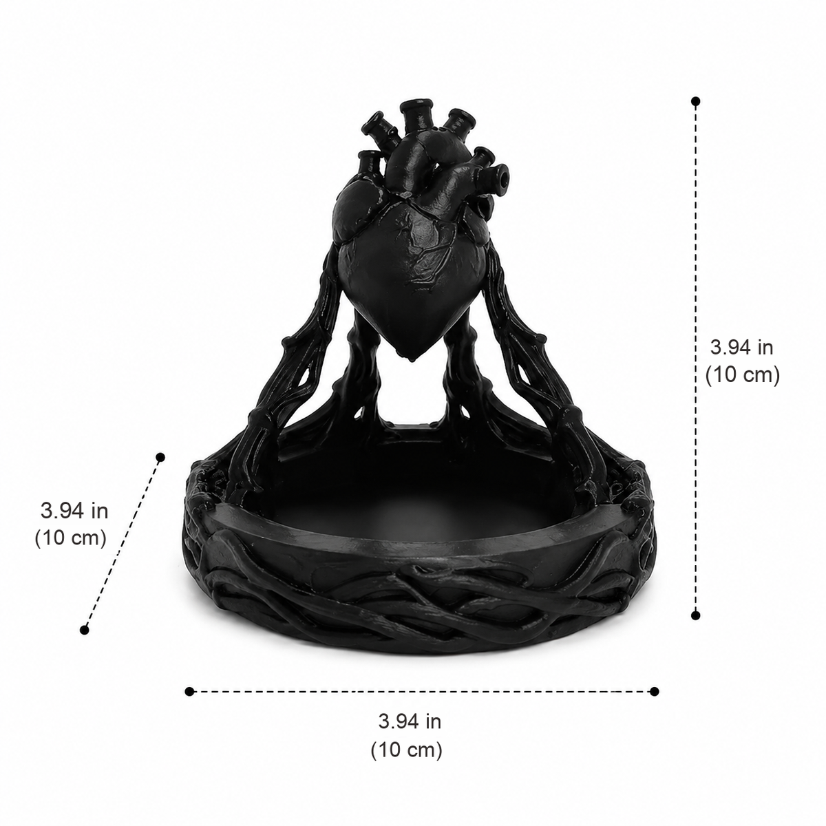 Gothic Anatomical Heart Water Dish