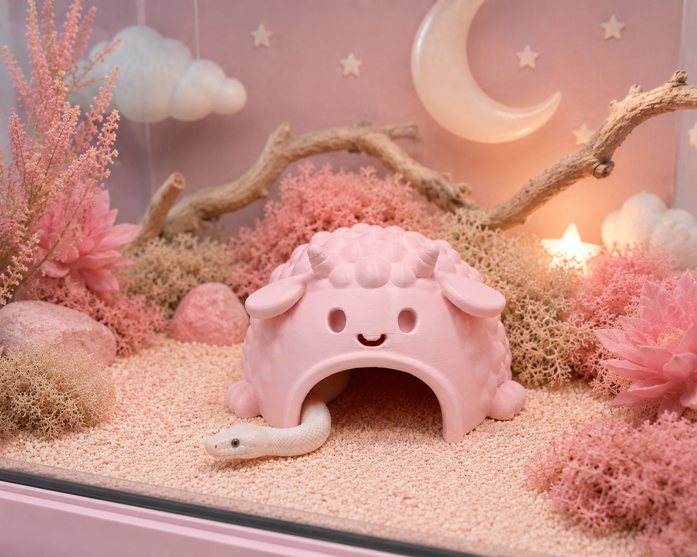 Cotton Sheep Hideout for Reptiles