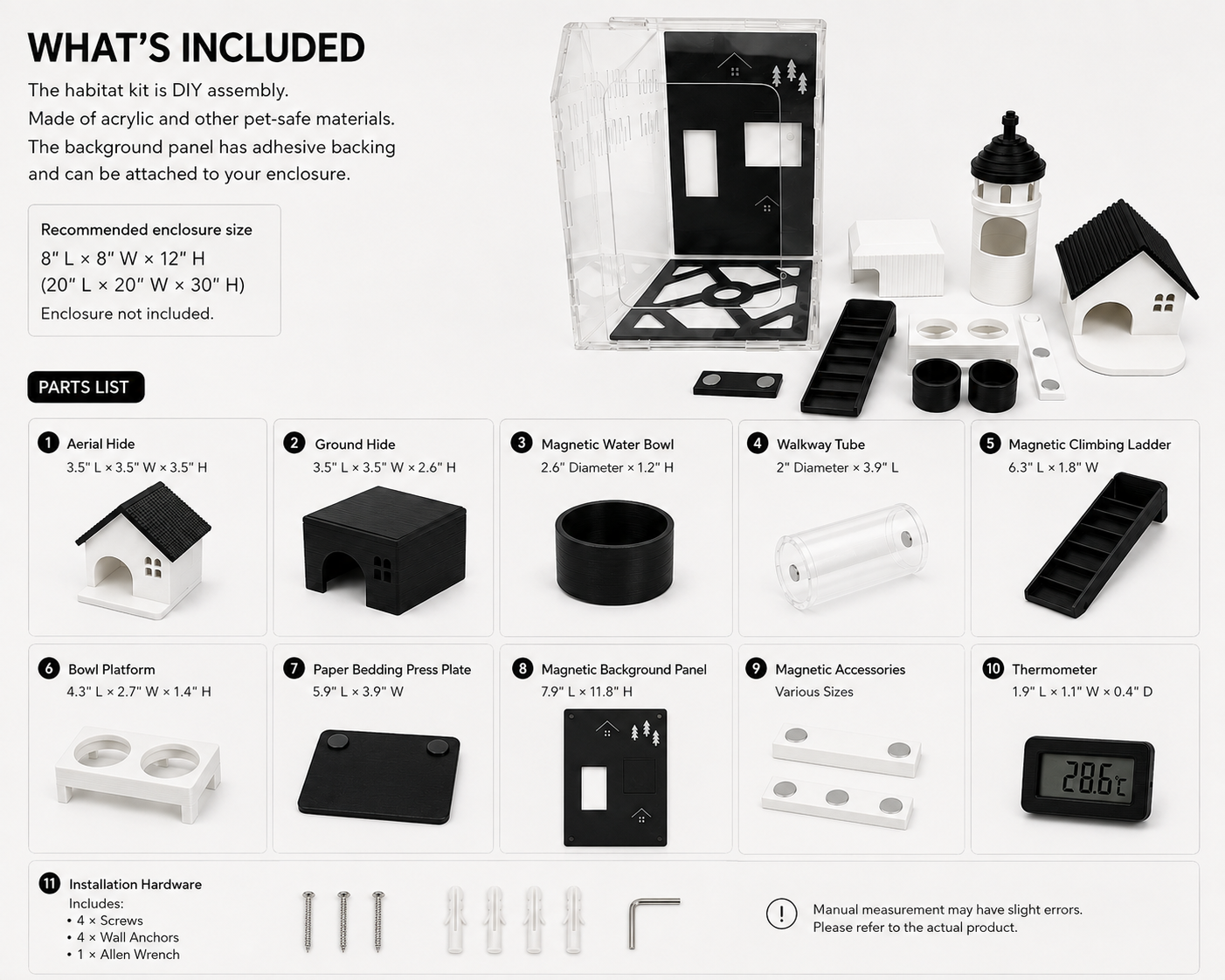 MODBOX Nordic Habitat Décor Kit – Modular Reptile Enclosure Accessories