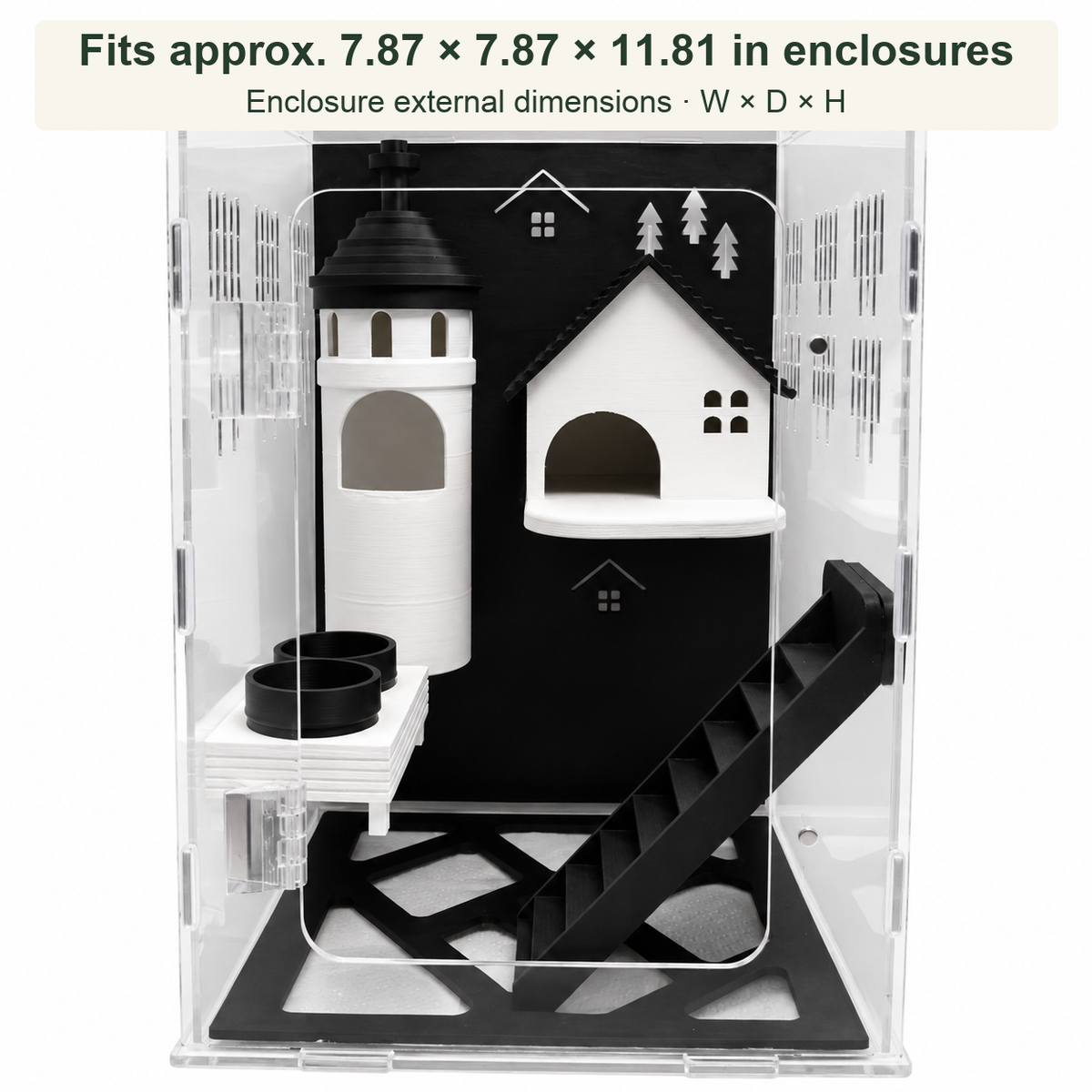 MODBOX Nordic Habitat Décor Kit – Modular Reptile Enclosure Accessories