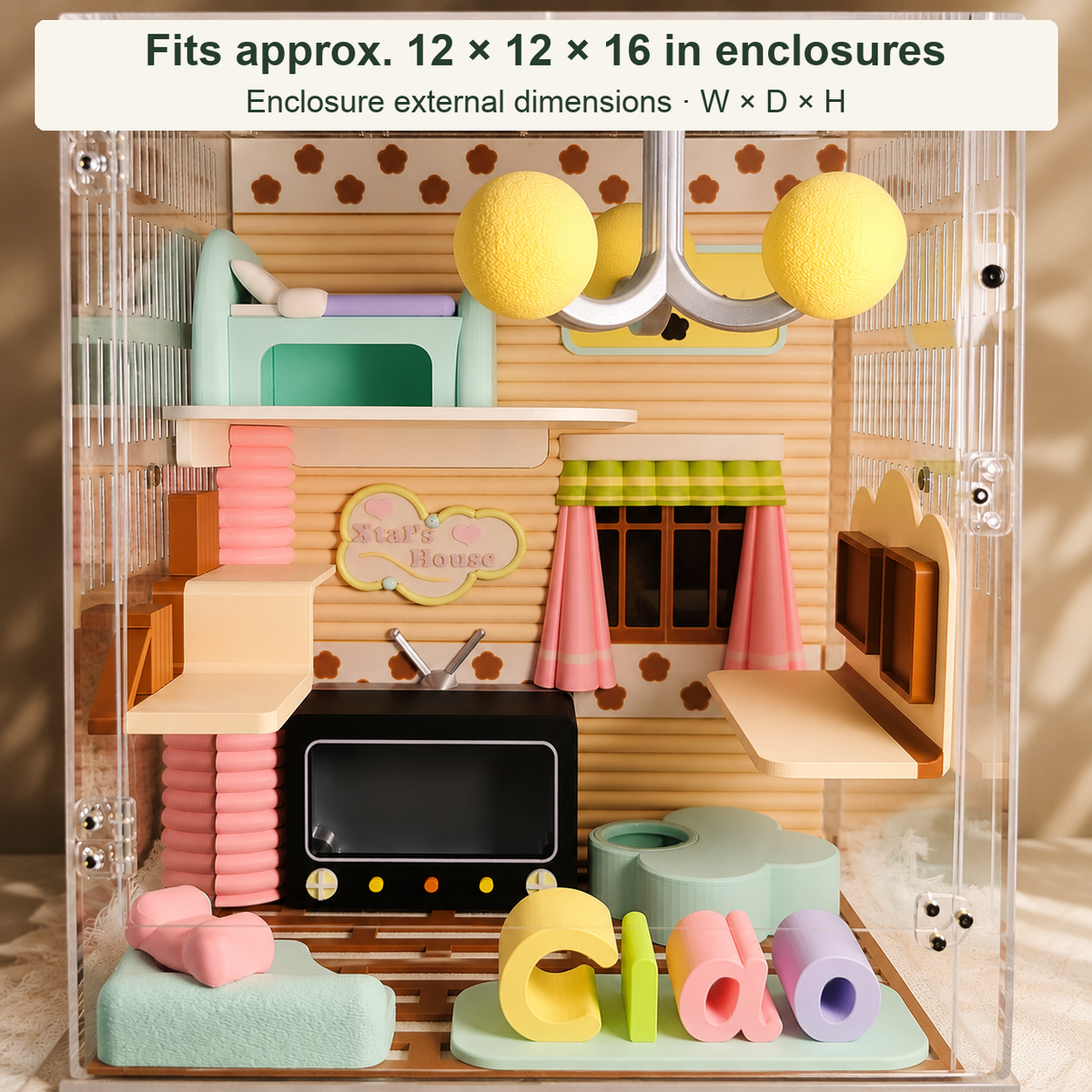 MODBOX Retro Loft Reptile Habitat Décor Kit